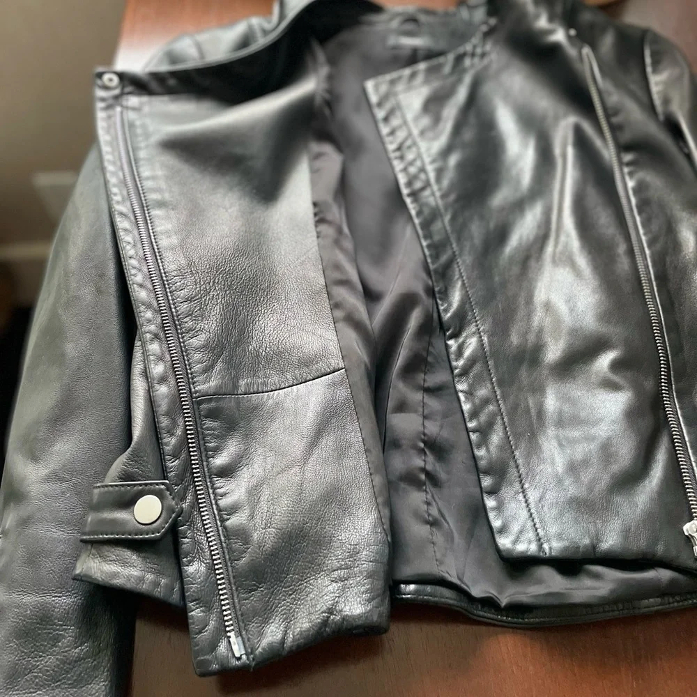 theory leather moto jacket - Picture 12 of 16